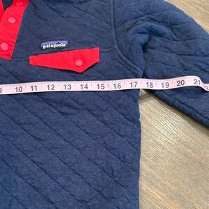 Patagonia Kids' Blue and Red Quilted Hoodie